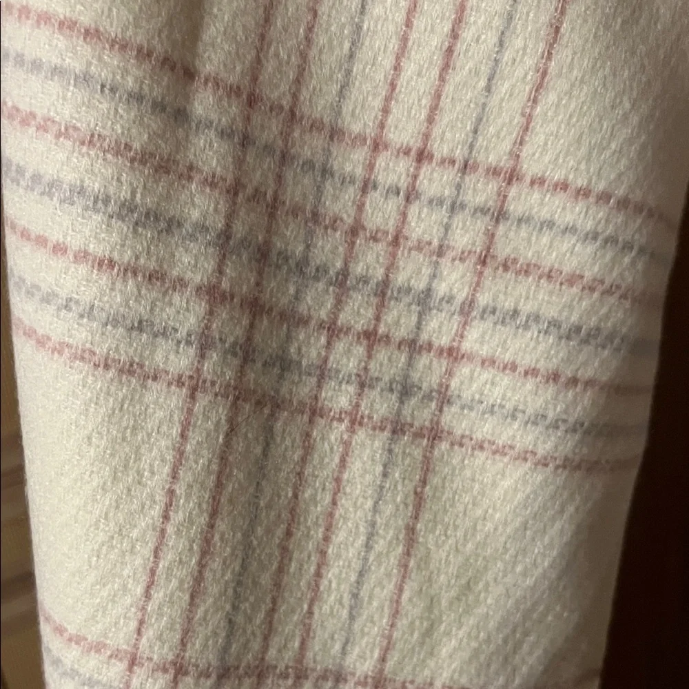 Pretty Persuasions Cream Plaid Scarf